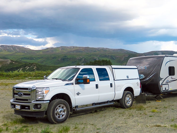 truck and trailer parked