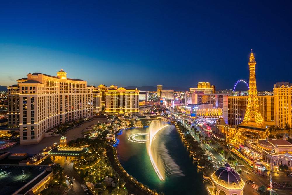 the night skyline of las vegas nevada