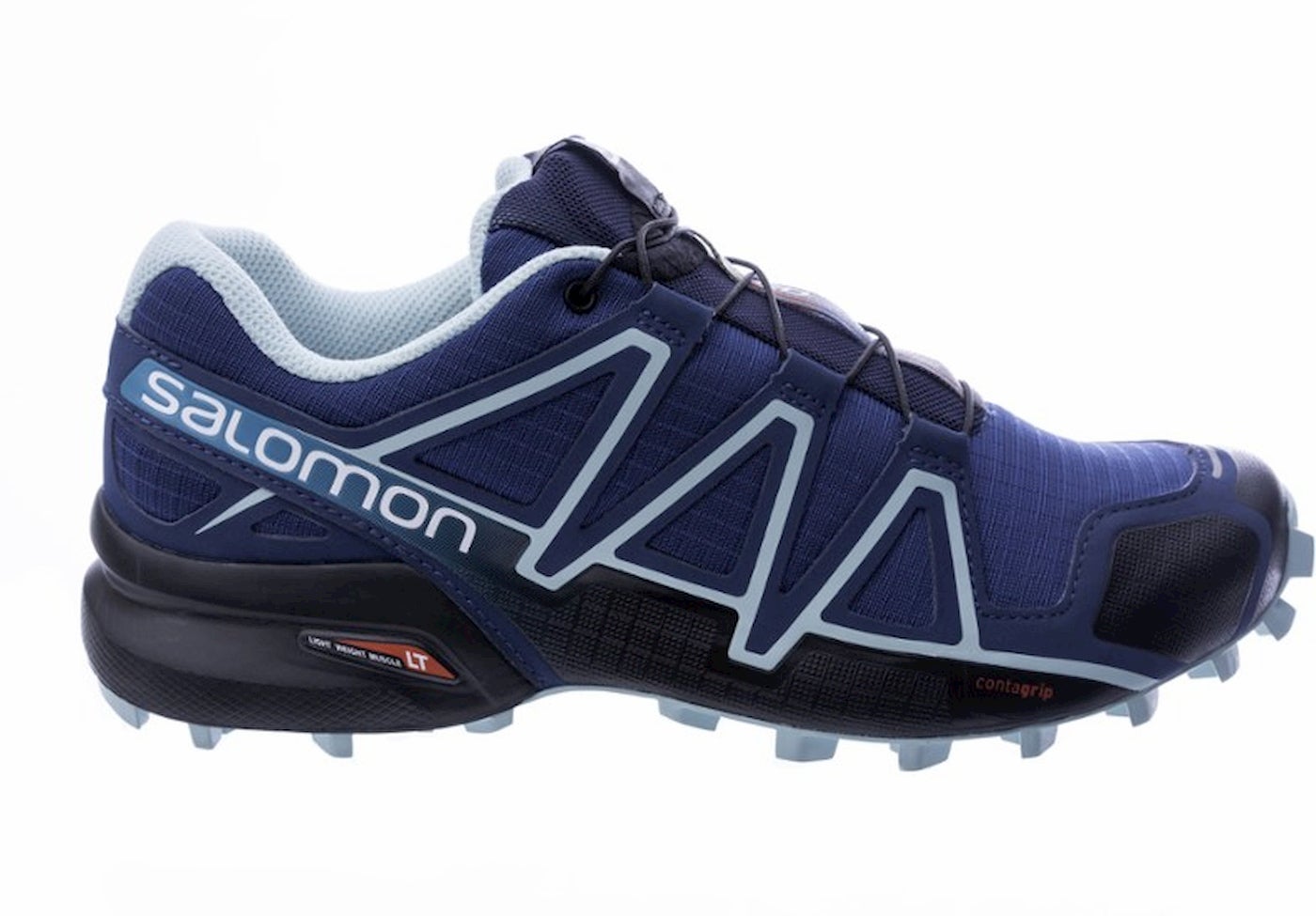 Salomon Speedcross 4 shoe in dark and light blue 