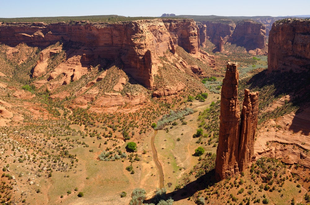 Views of Canyon de Chelly National Monument from a lookout point. 