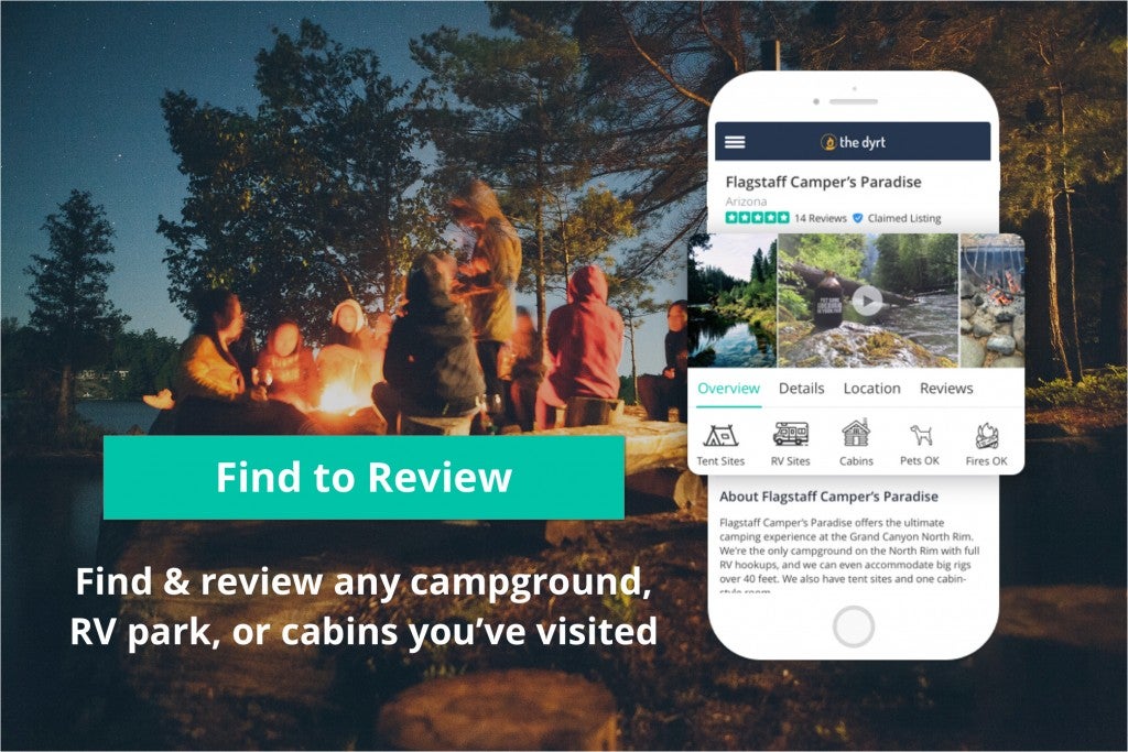 Find campgrounds to review