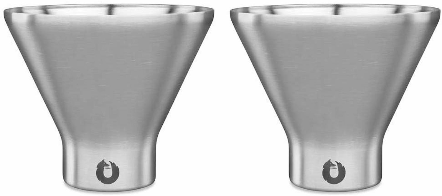 Snowfox Stainless steel cocktail glasses