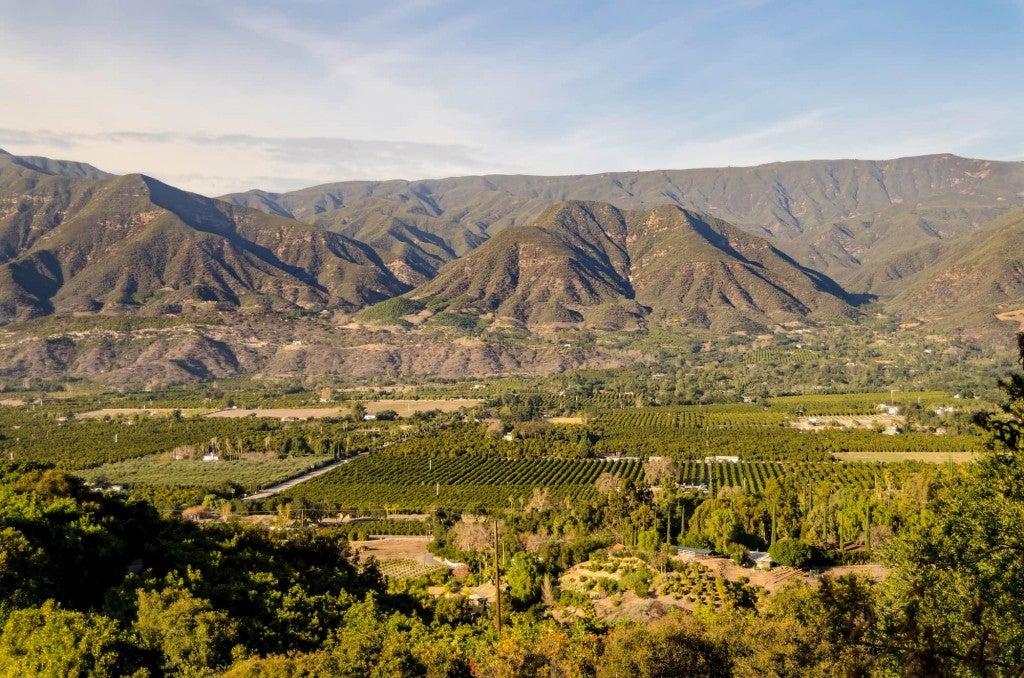 panoramic view of Ojai California