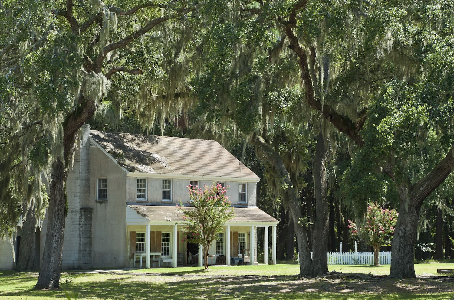 civil war era building surrounded by trees