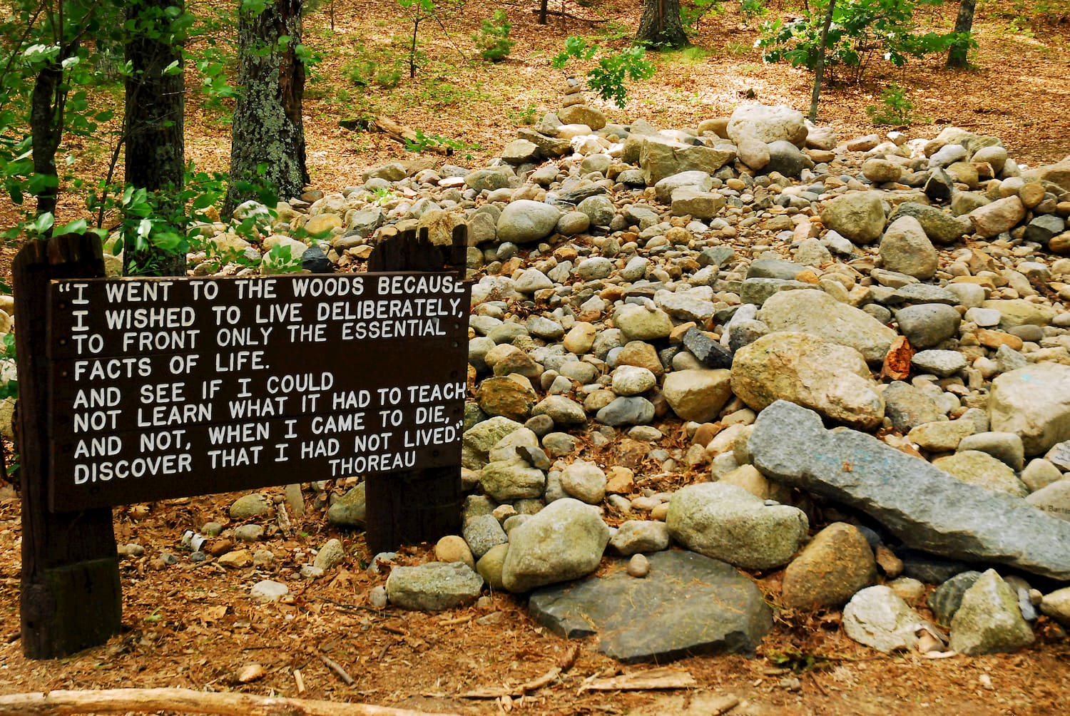 Sign with Thoreau nature quote