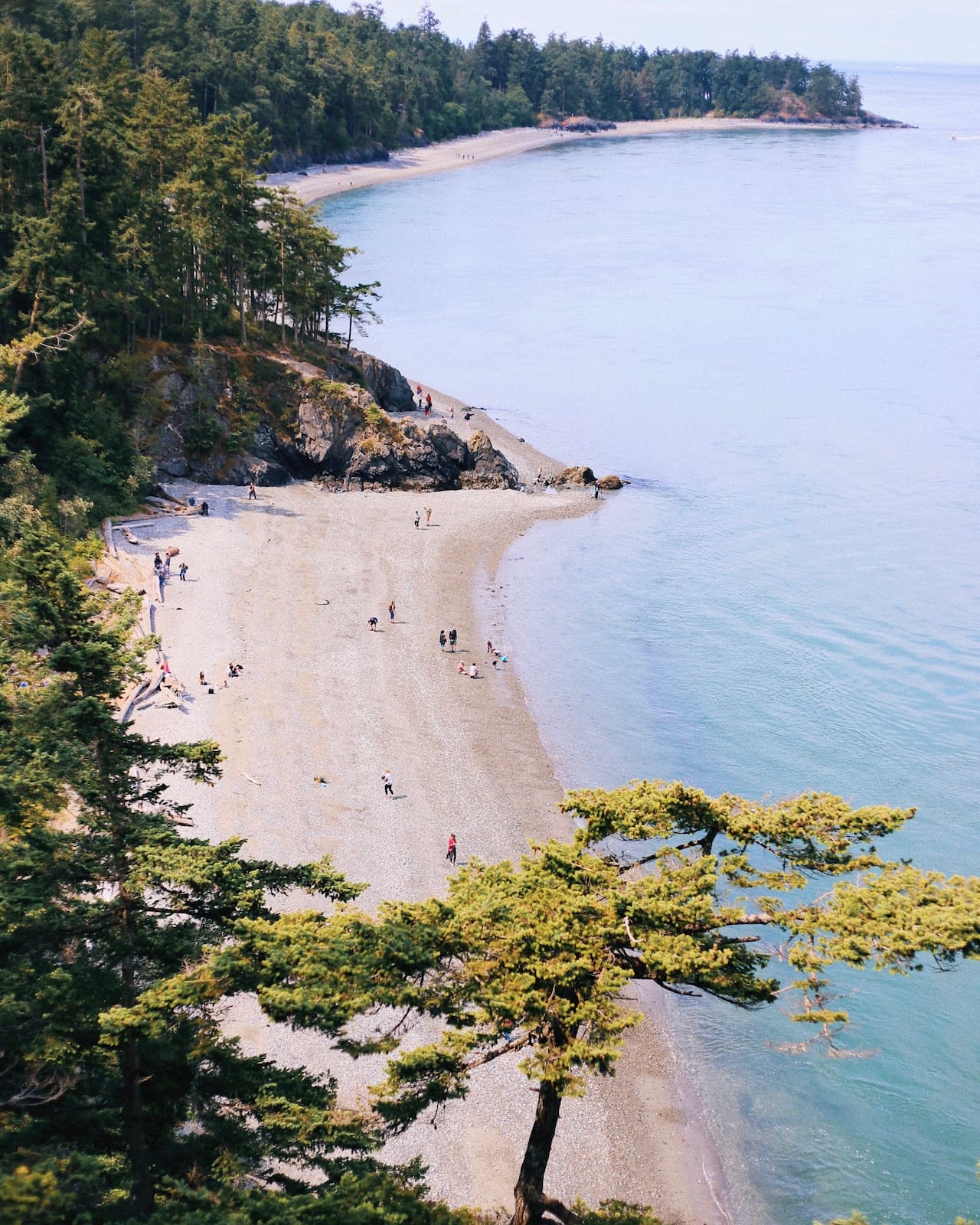 Image looking down upon the coast of Washington.