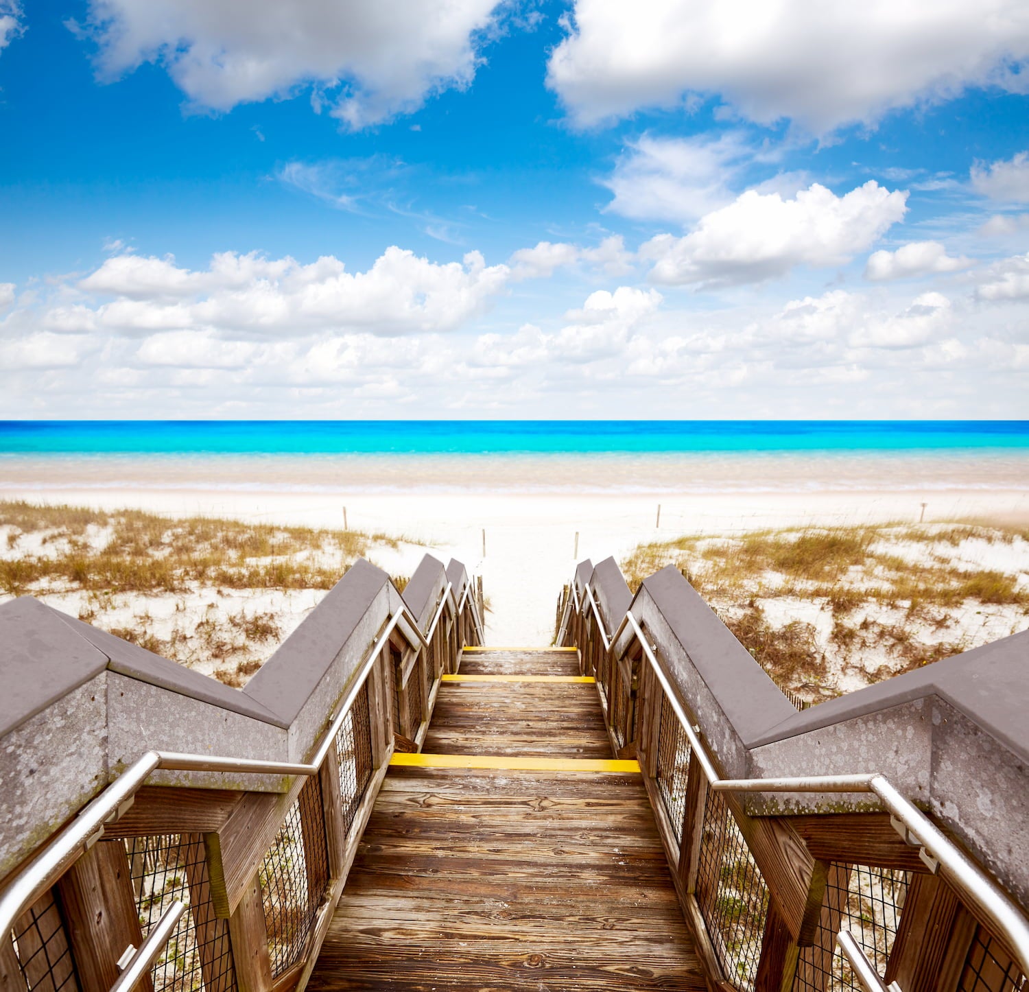 stairs leading down to destin beach florida