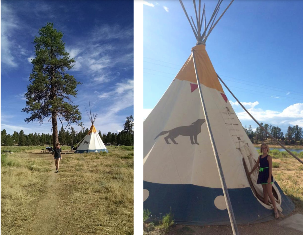 side by side images of tipi's