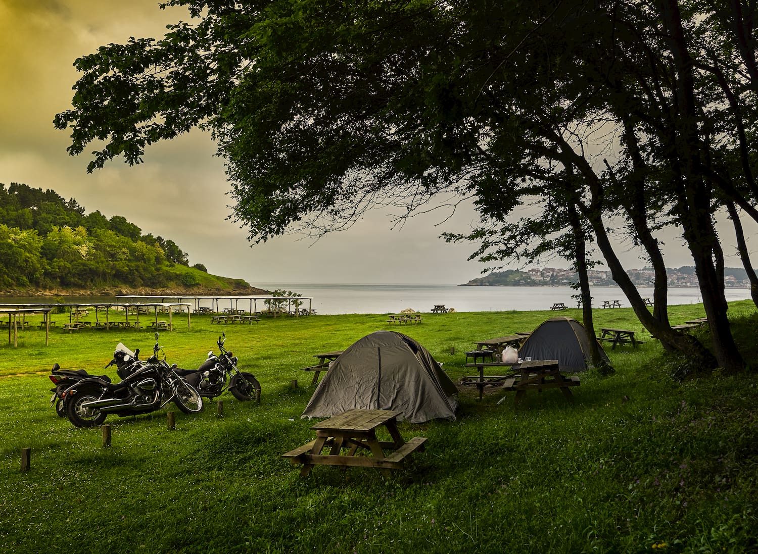 motorcycle tent campers