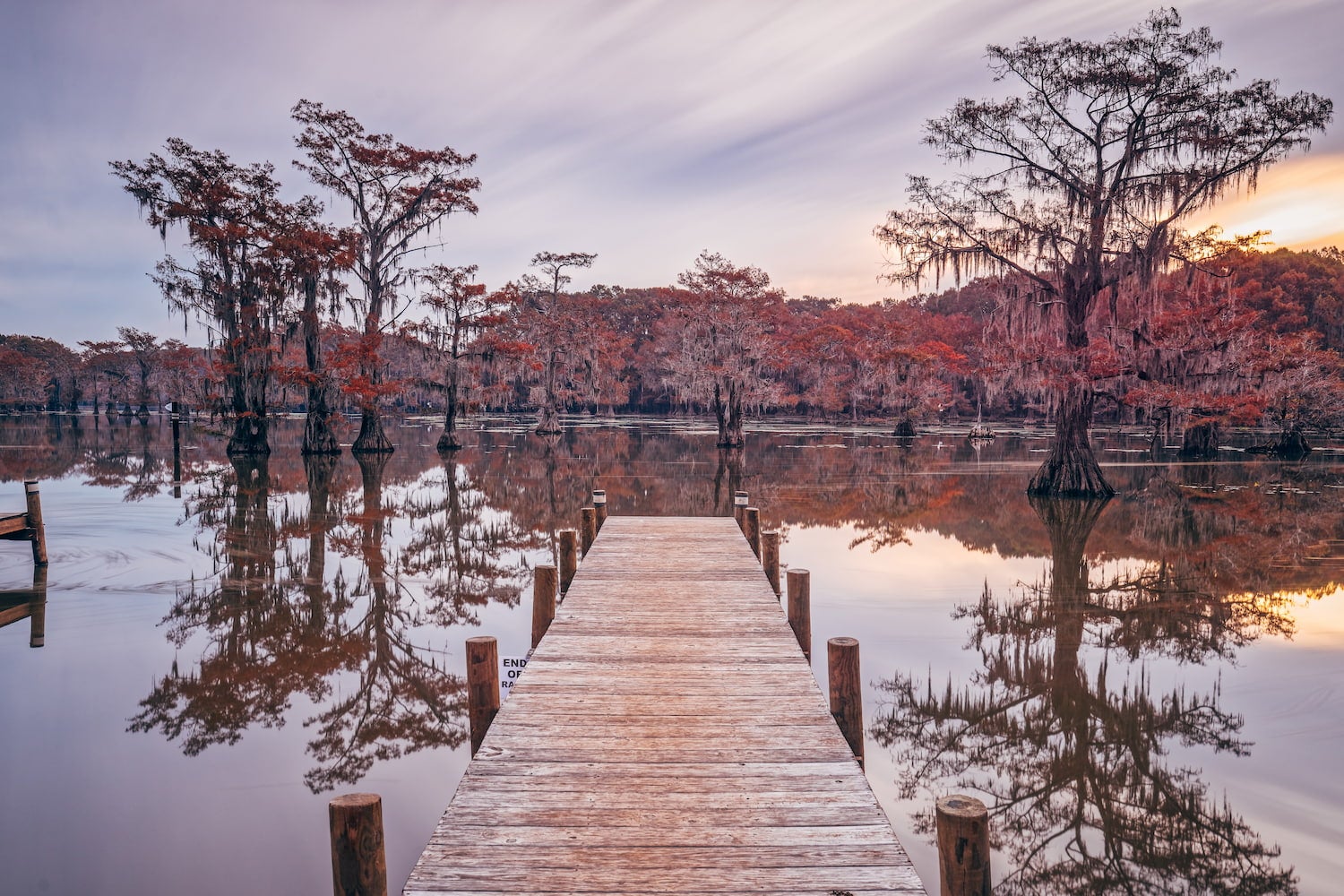 dock at lake caddo state park