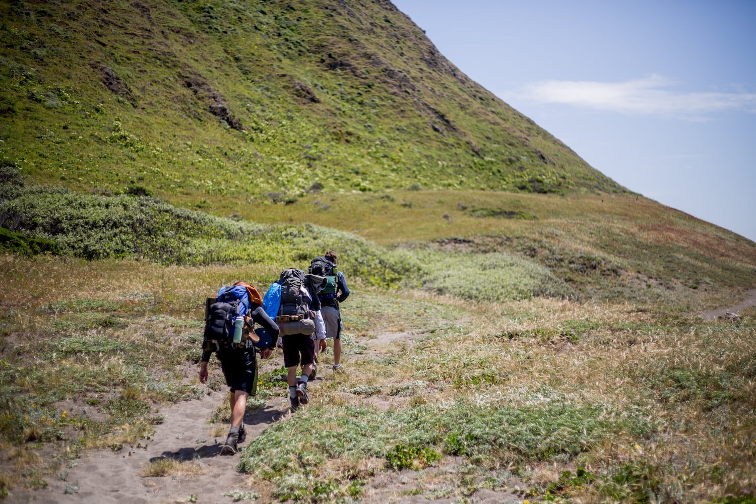 hikers on the lost coast trail