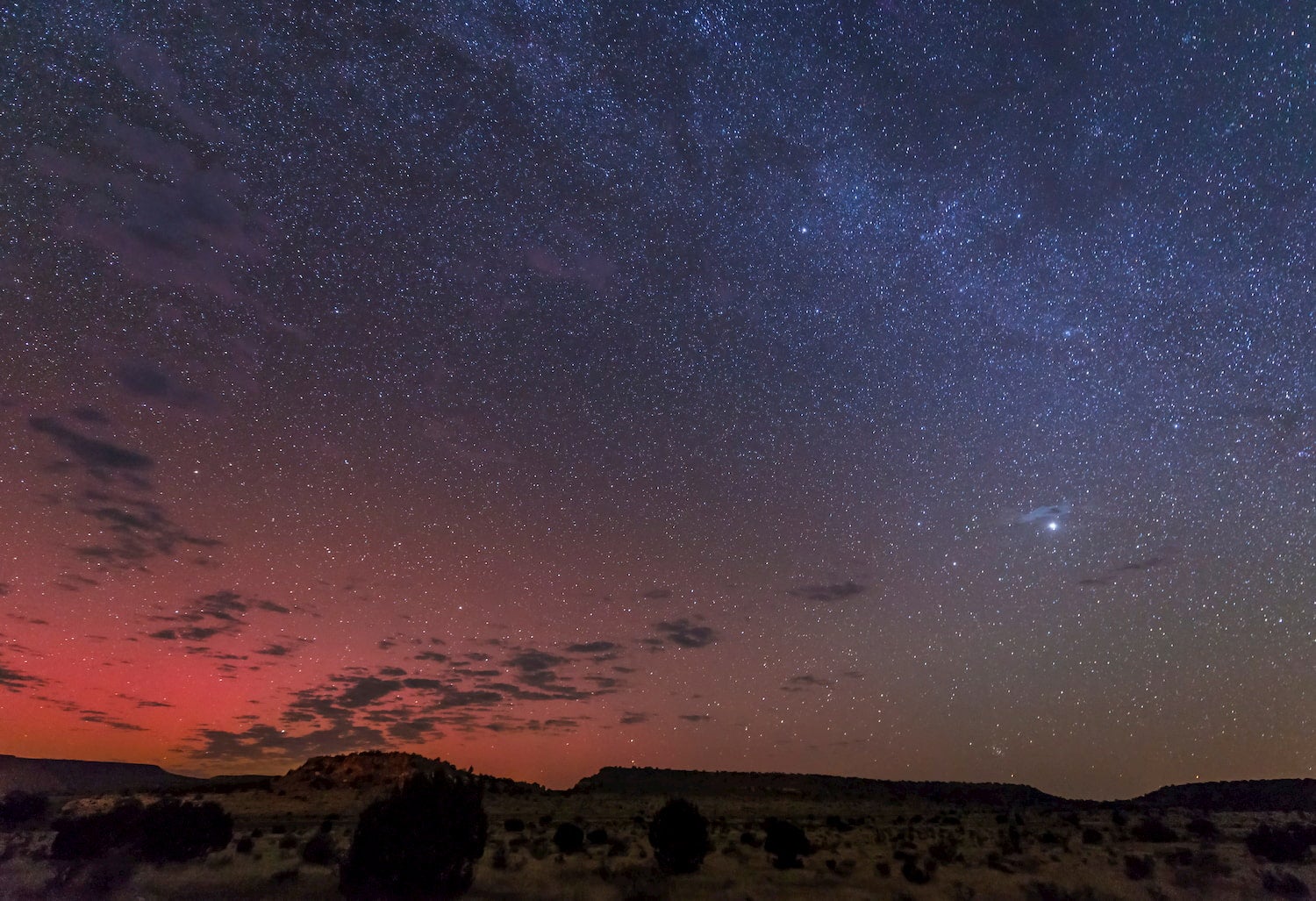 night sky at black mesa state park