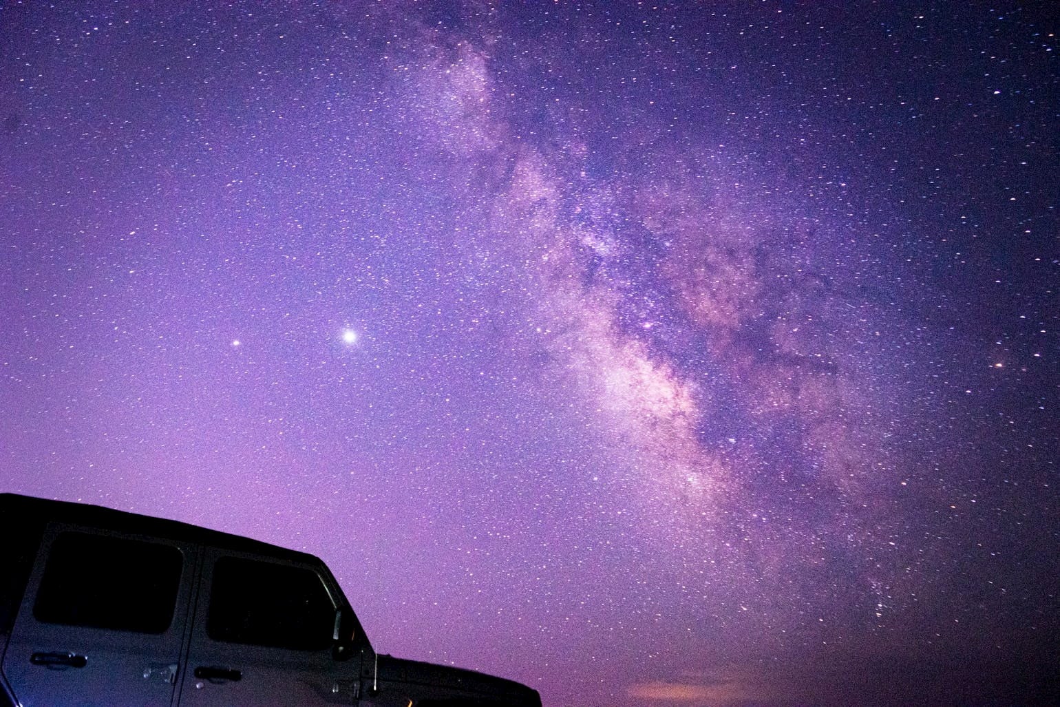 Starry night sky in Lake Pueblo State Park.
