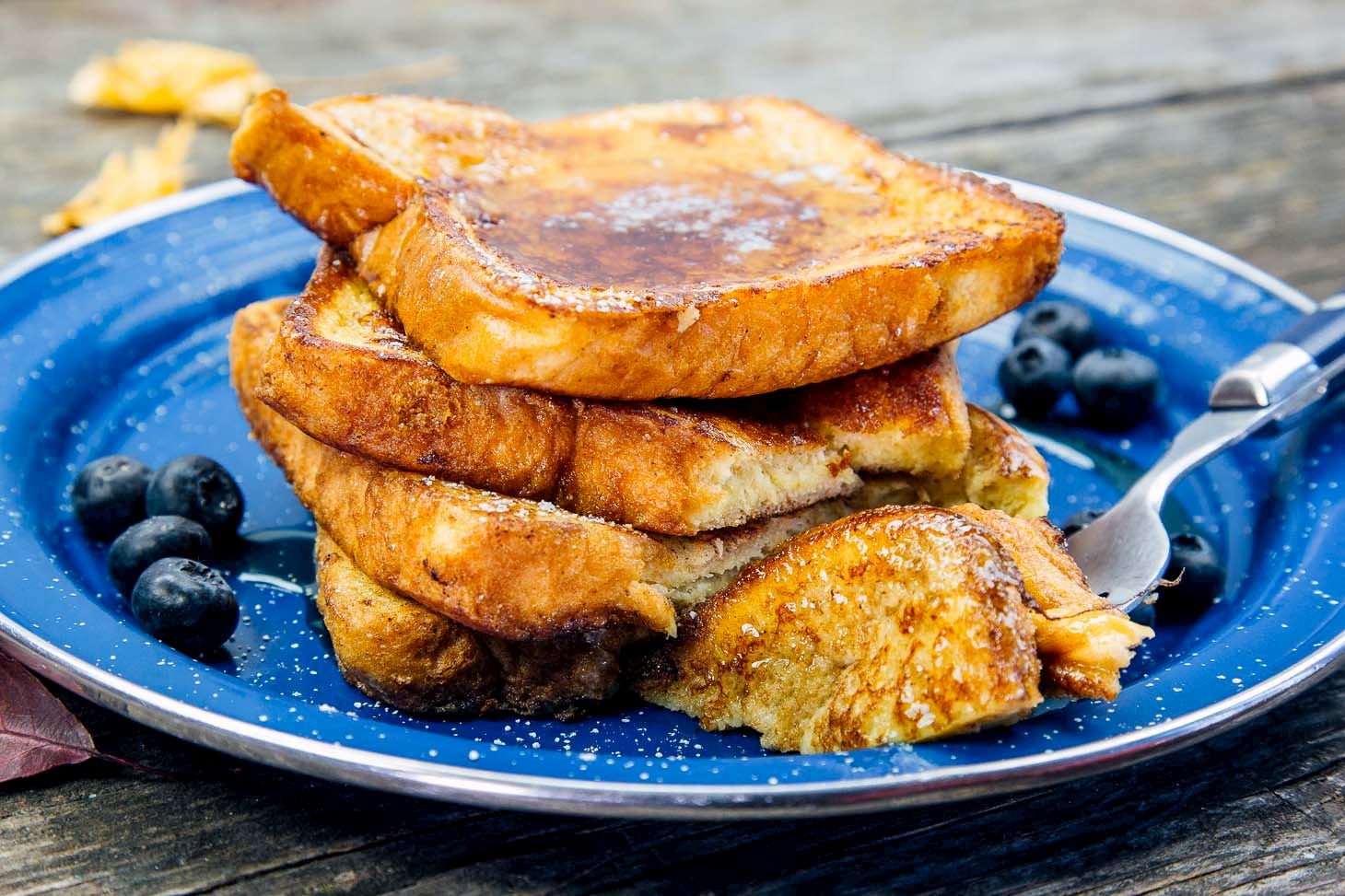 Pumpkin spice french test, a classic fall camping recipe.