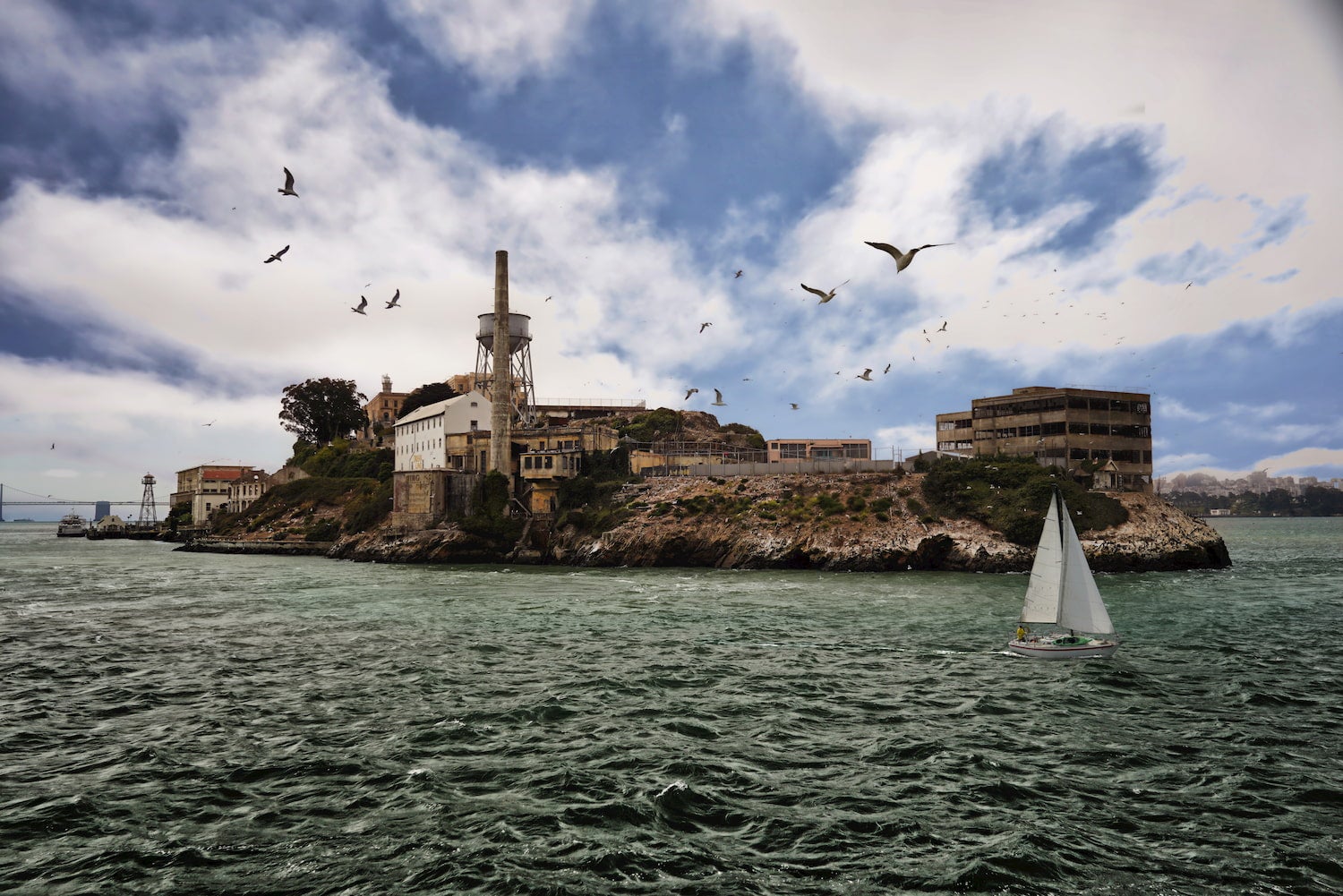 Alcatraz Island in San Francisco Bay.