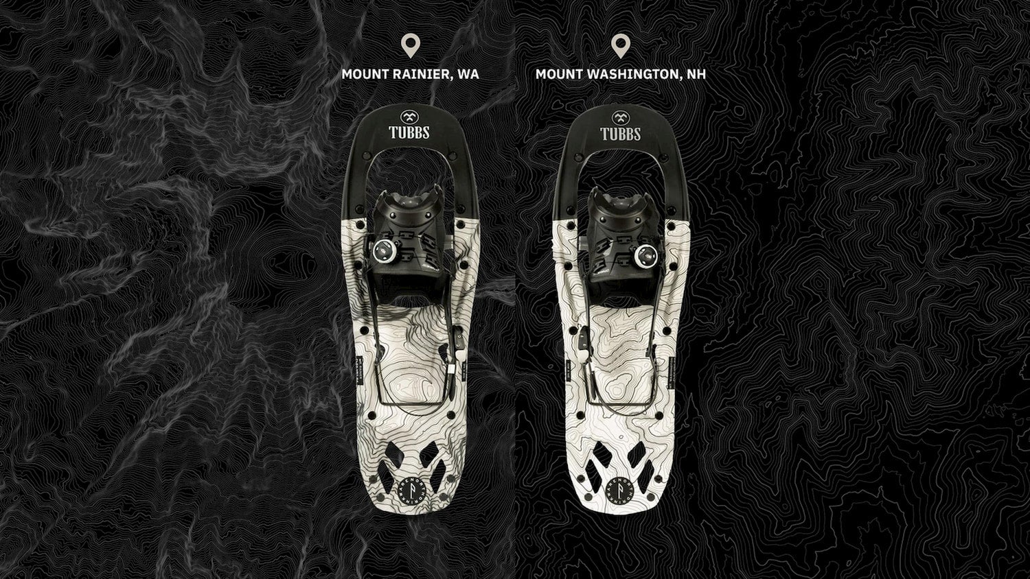 tubs snowshoes side by side