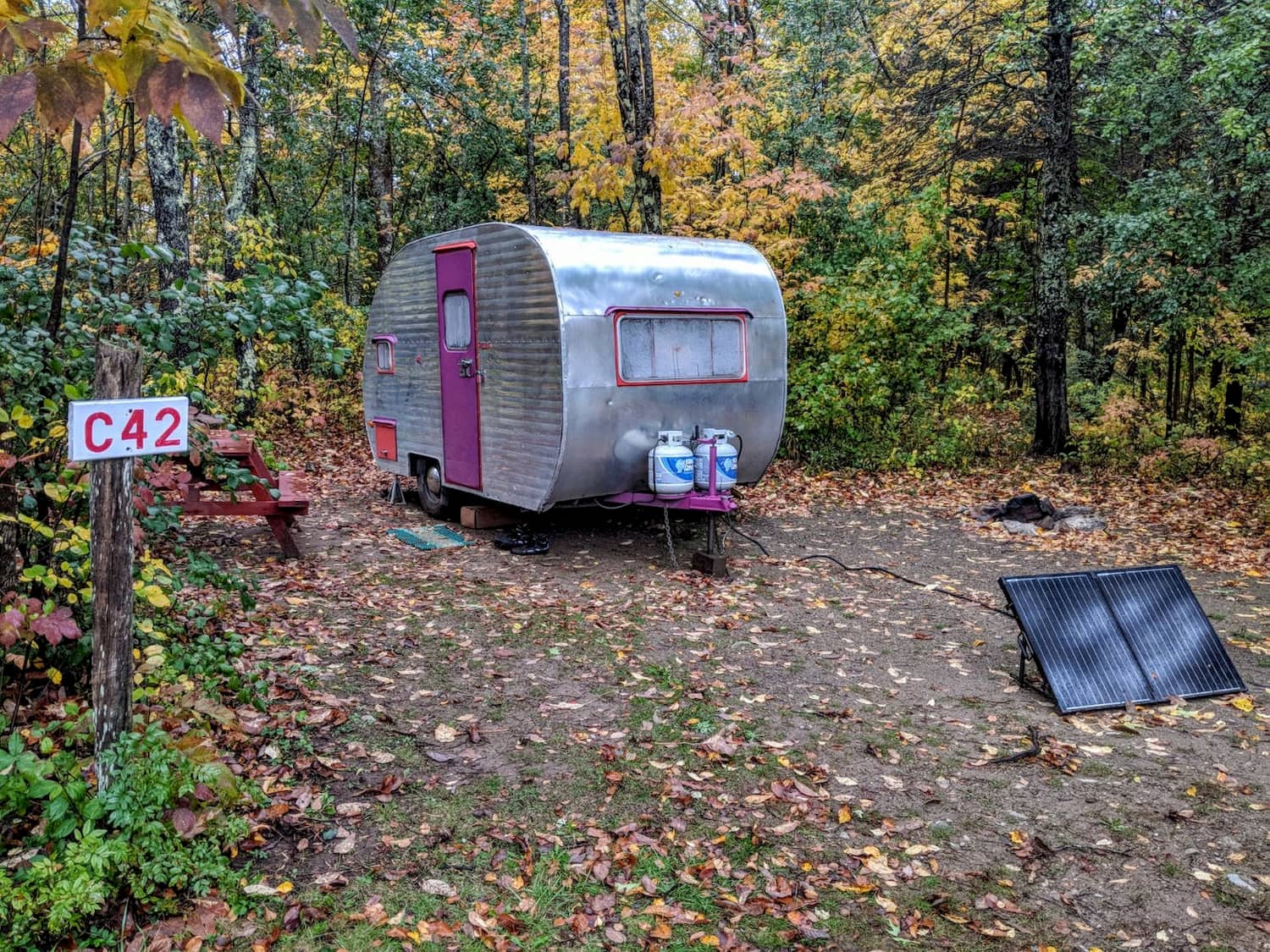 pull-behind trailer at campground