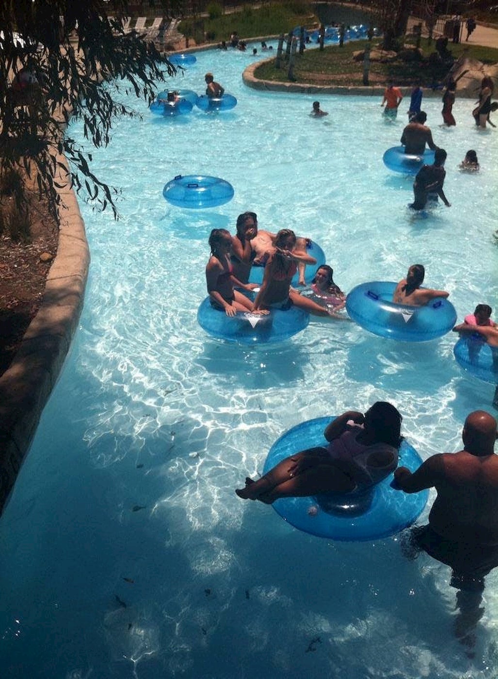 Tubers in the lazy river at Lake Casita.