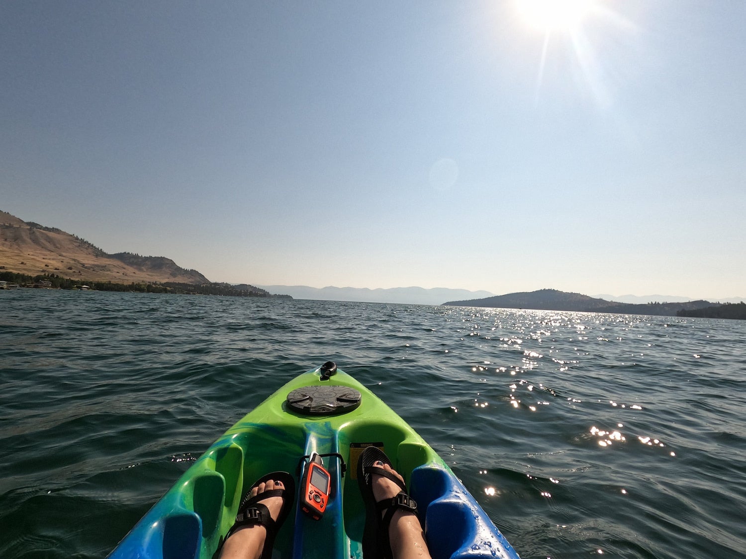 first person view from a kayak