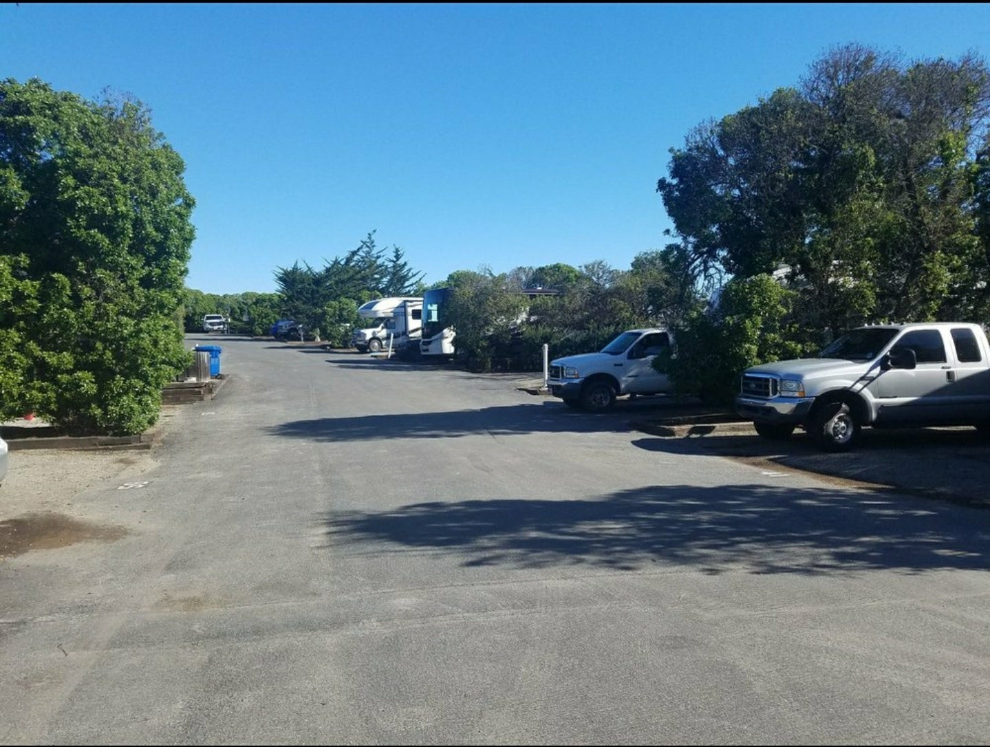 cars parked at rv park