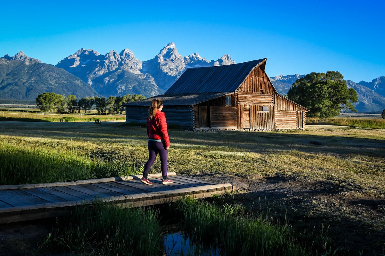 Katie from Two Wandering Soles in the Grand Teton National Park in Wyoming.