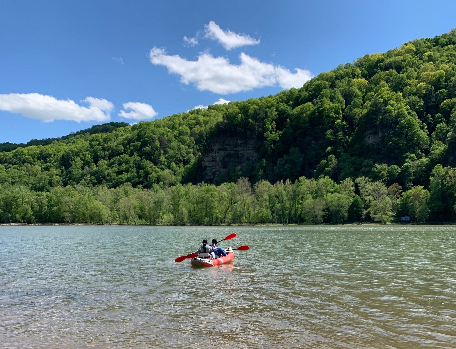 kayak on water