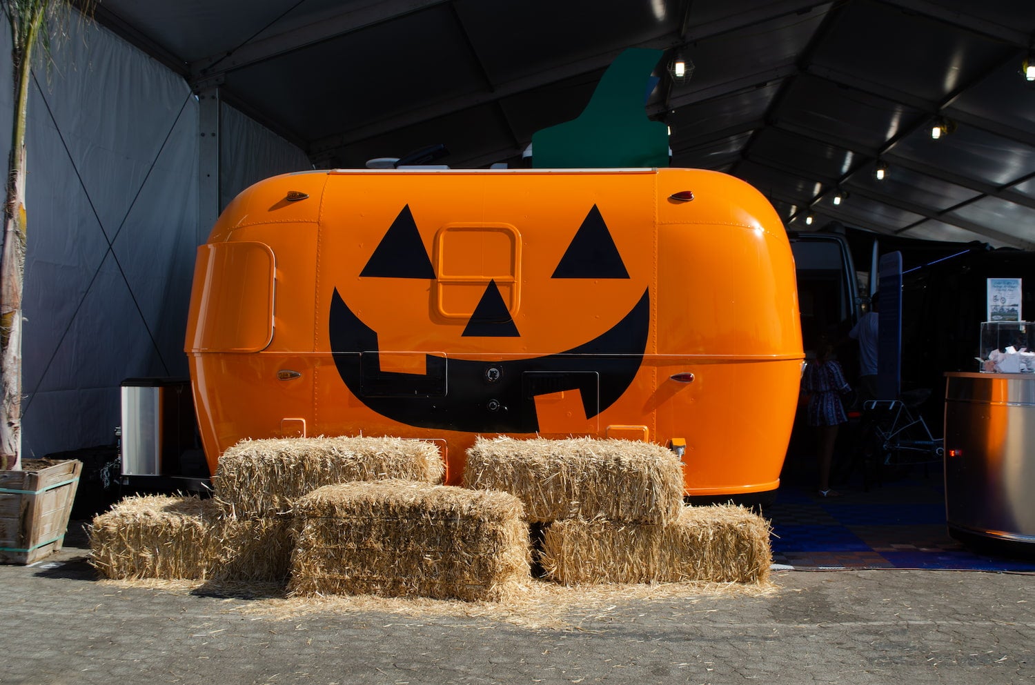 Halloween airstream at campground.