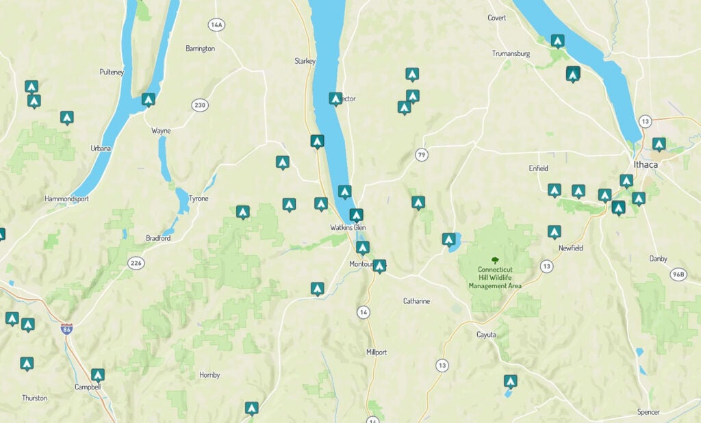 Watkins Glen State Park Campground Map