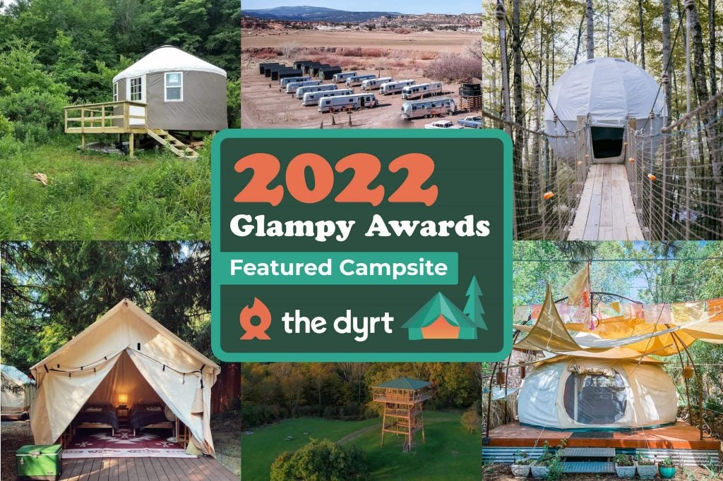 The Dyrt's Glampy Awards 2022. Top Glampsites for glamping camping to book now.